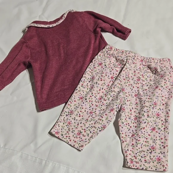 Vintage Pooh Matching Flower Set Embroidered Pooh Size 3/6 Months - Picture 8 of 8